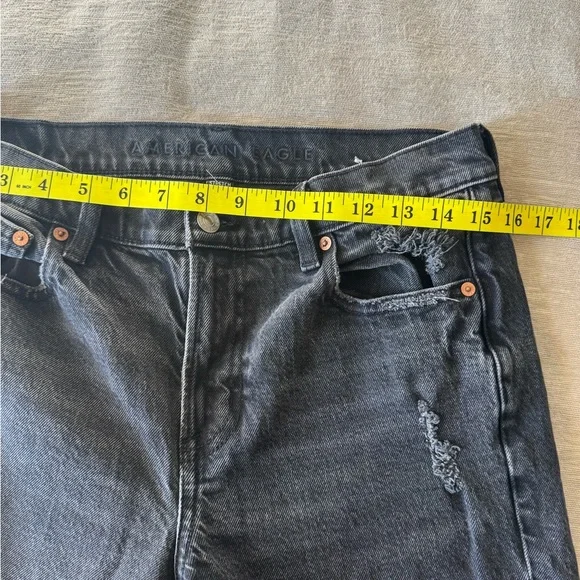 American Eagle Black Wash Stretch Skinny Jeans Women’s Size 10 Extra Long - Picture 10 of 12
